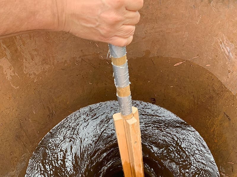 préparation en biodynamie réalisée manuellement